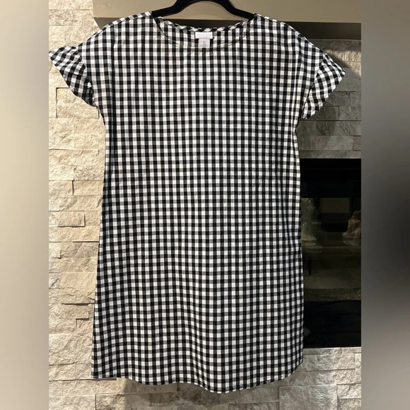 Tabitha Webb size 2 Black White Gingham Slipon dress - Picture 1 of 6